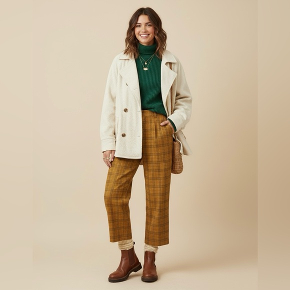 ‼️FLASH SALE‼️Free People Cream Corduroy Jacket Oversized Cottagecore Blazer - Picture 3 of 15